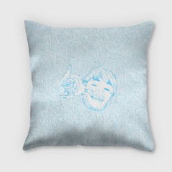 Подушка квадратная Blue Lil Peep, цвет: 3D-принт