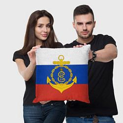 Подушка квадратная Черноморский флот ВМФ, цвет: 3D-принт — фото 2