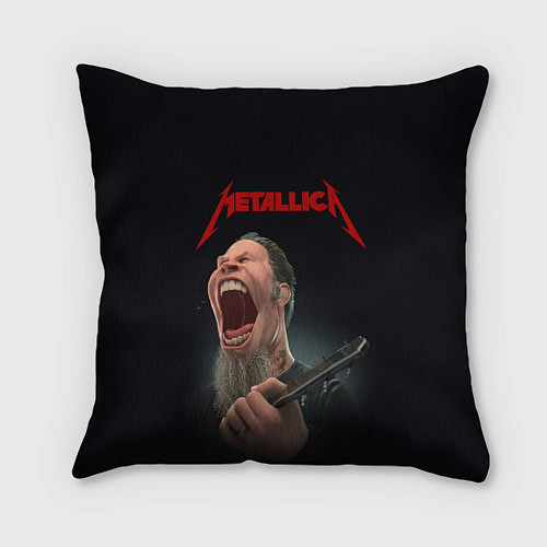 Подушка квадратная James Alan Hetfield METALLICA Z / 3D-принт – фото 1