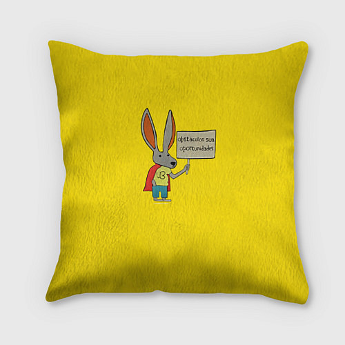 Подушка квадратная Ultra Bunny / 3D-принт – фото 1
