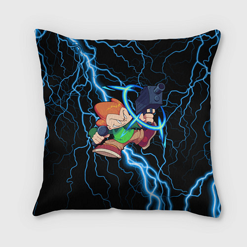 Подушка квадратная Пико Pico Молния / 3D-принт – фото 1