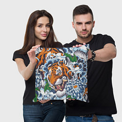 Подушка квадратная Тигр, цвет: 3D-принт — фото 2