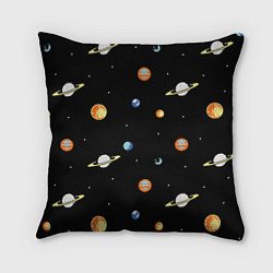 Подушка квадратная Планеты в космосе, цвет: 3D-принт