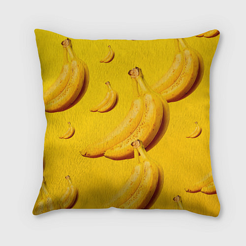Подушка квадратная Банановый рай / 3D-принт – фото 1