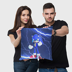Подушка квадратная SONIC СОНИК СИНИЙ ЁЖ Z, цвет: 3D-принт — фото 2