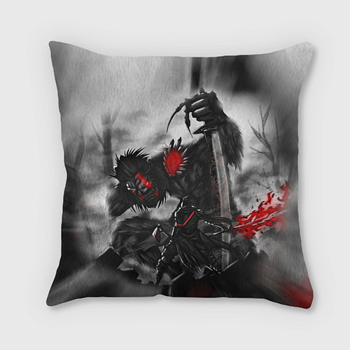 Подушка квадратная Sekiro shadows die twice спина Z / 3D-принт – фото 1