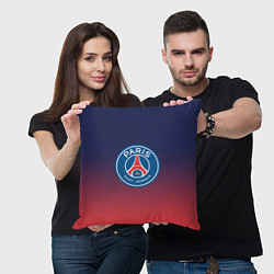 Подушка квадратная PSG ПСЖ PARIS SAINT GERMAIN, цвет: 3D-принт — фото 2