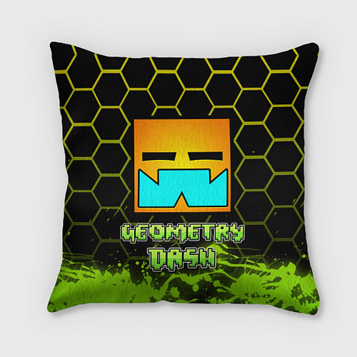 Подушка квадратная Geometry Dash / 3D-принт – фото 1