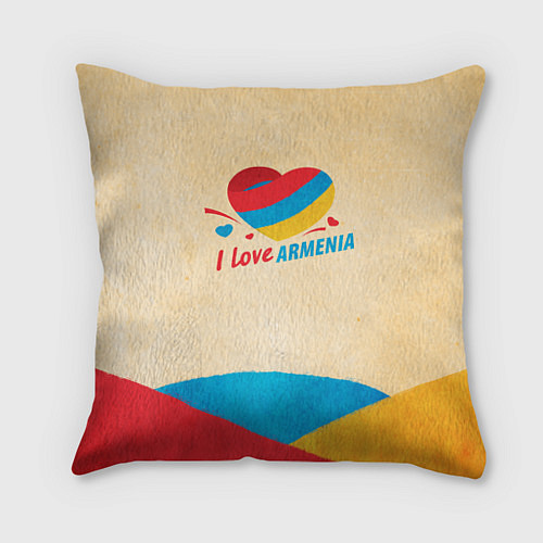 Подушка квадратная Heart I love Armenia / 3D-принт – фото 1