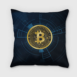 Подушка квадратная BITCOIN ВАЛЮТА, цвет: 3D-принт