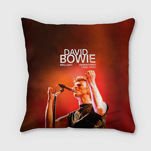 Подушка квадратная Brilliant Live Adventures - David Bowie / 3D-принт – фото 1