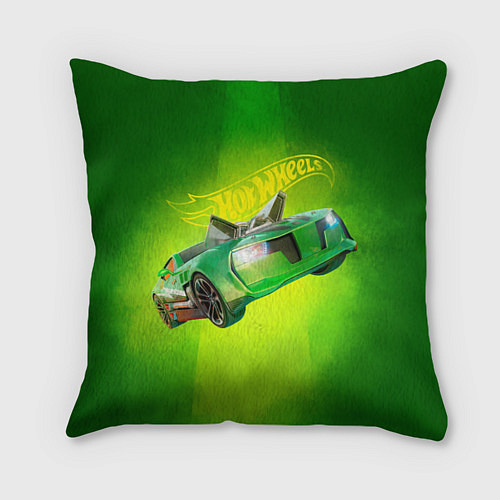 Подушка квадратная Hot Wheels Хот Вилс / 3D-принт – фото 1