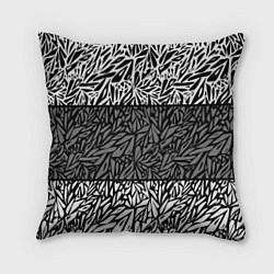 Подушка квадратная Абстрактный черно-белый узор, цвет: 3D-принт