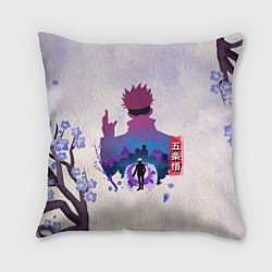 Подушка квадратная Годжо Сатору Магическая битва, цвет: 3D-принт