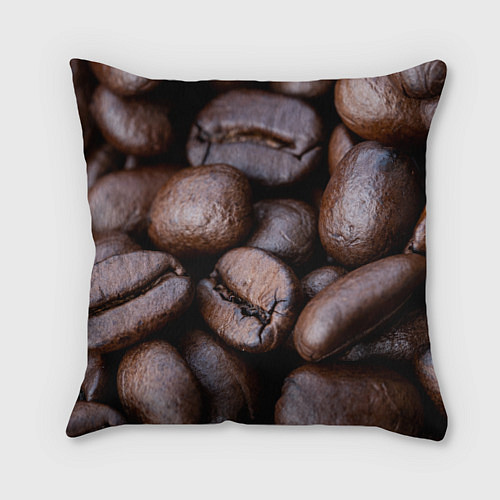 Подушка квадратная Кофейные зёрна / 3D-принт – фото 1