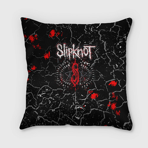 Подушка квадратная Slipknot Rock Слипкнот Музыка Рок Гранж / 3D-принт – фото 1