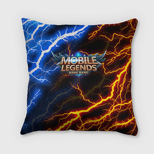 Подушка квадратная Mobile Legends разряды молний flash / 3D-принт – фото 1