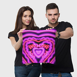 Подушка квадратная Lover love, цвет: 3D-принт — фото 2