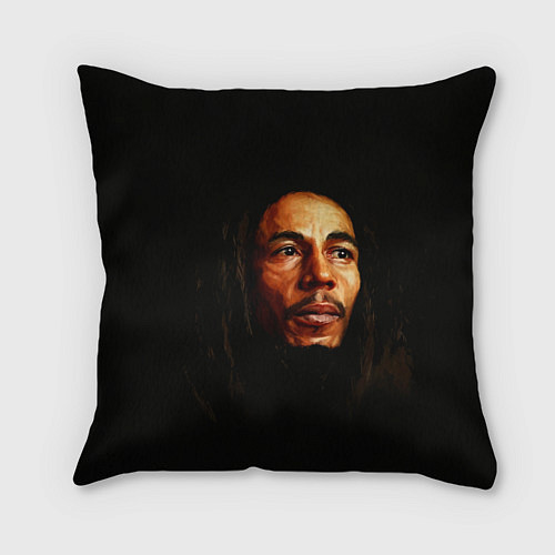 Подушка квадратная Bob Marley Art / 3D-принт – фото 1