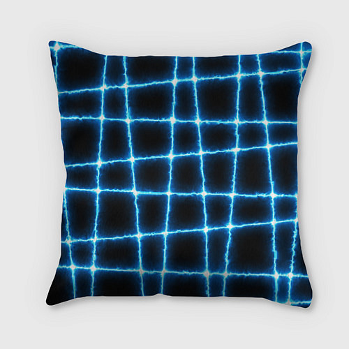 Подушка квадратная Неоновая искра / 3D-принт – фото 1