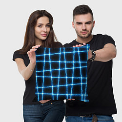 Подушка квадратная Неоновая искра, цвет: 3D-принт — фото 2