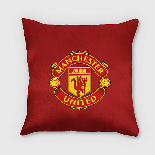 Подушка квадратная Manchester United F C / 3D-принт – фото 1