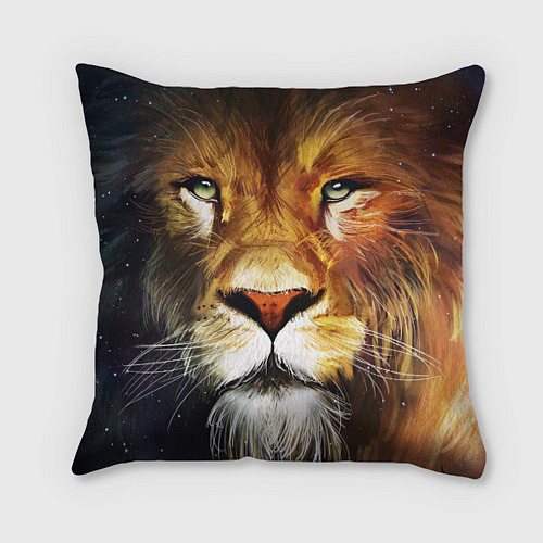 Подушка квадратная Лев царь зверей / 3D-принт – фото 1