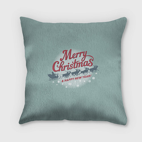Подушка квадратная Merry Christmas хо-хо-хо / 3D-принт – фото 1
