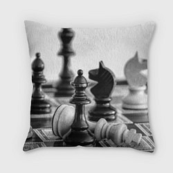 Подушка квадратная Шах и мат Шахматы, цвет: 3D-принт
