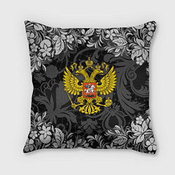 Подушка квадратная Российская Федерация, цвет: 3D-принт