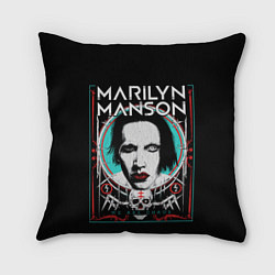 Подушка квадратная Marilyn Manson - We are chaos, цвет: 3D-принт