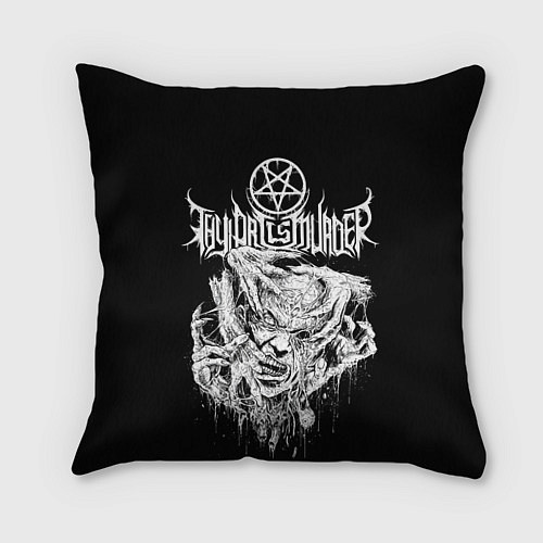 Подушка квадратная Thy Art Is Murder - Hate / 3D-принт – фото 1