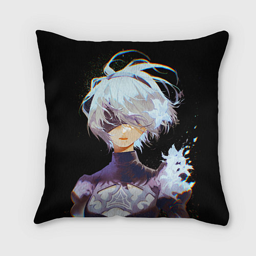 Подушка квадратная Венецианская девушка Nier automata 2b / 3D-принт – фото 1