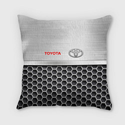 Подушка квадратная Toyota Стальная решетка, цвет: 3D-принт