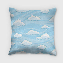 Подушка квадратная Зимние облака, цвет: 3D-принт