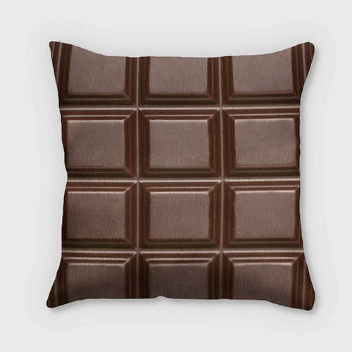 Подушка квадратная Шоколадная плитка / 3D-принт – фото 1