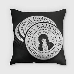 Подушка квадратная Ramones coin, цвет: 3D-принт