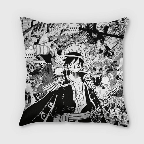 Подушка квадратная Ван Пис, One Piece, манга / 3D-принт – фото 1