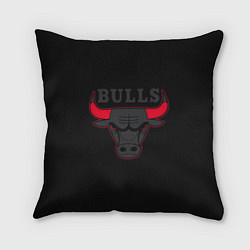 Подушка квадратная CHICAGO BULLS ЧИКАГО БУЛЛС ЯРОСТЬ БЫКА, цвет: 3D-принт