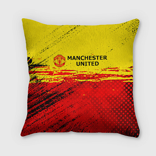 Подушка квадратная Manchester United: Дьяволы / 3D-принт – фото 1