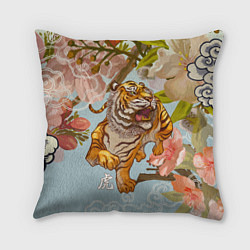 Подушка квадратная Китайский тигр Символ 2022 года, цвет: 3D-принт