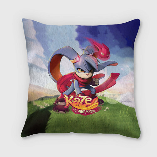 Подушка квадратная Kaze and the Wild Masks / 3D-принт – фото 1