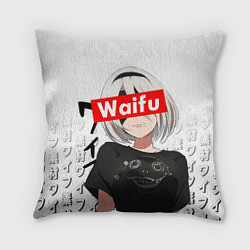 Подушка квадратная Waifu - 2B Nier, цвет: 3D-принт