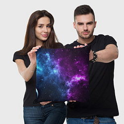 Подушка квадратная NEON GALAXY НЕОНОВЫЙ КОСМОС, цвет: 3D-принт — фото 2