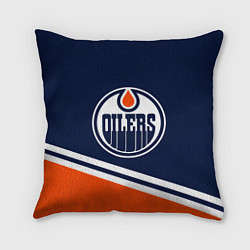 Подушка квадратная Edmonton Oilers Эдмонтон Ойлерз, цвет: 3D-принт