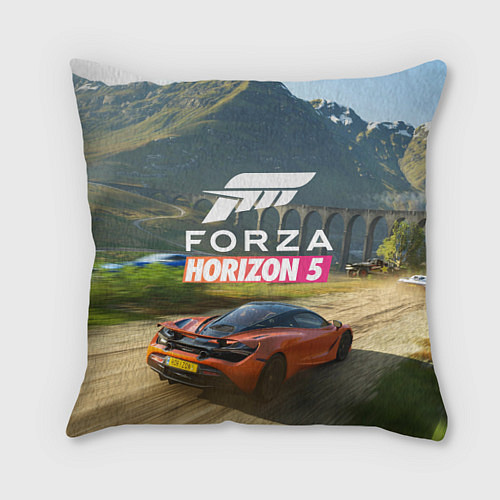 Подушка квадратная Forza Horizon 5, игра / 3D-принт – фото 1