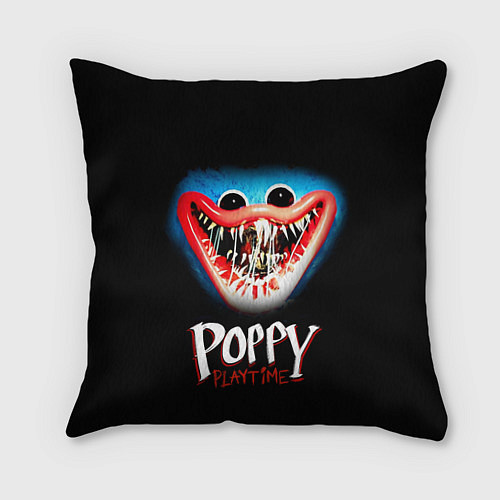 Подушка квадратная Poppy Playtime: Huggy Wuggy / 3D-принт – фото 1
