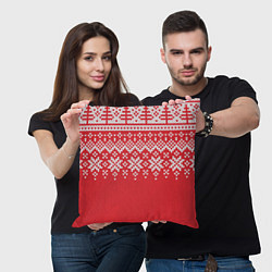 Подушка квадратная Knitted Pattern, цвет: 3D-принт — фото 2