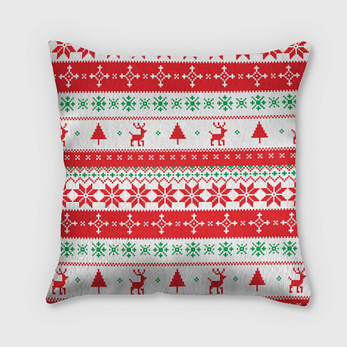 Подушка квадратная Christmas Deer / 3D-принт – фото 1