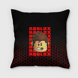 Подушка квадратная ROBLOX LEGO FACE УЗОР СОТЫ, цвет: 3D-принт